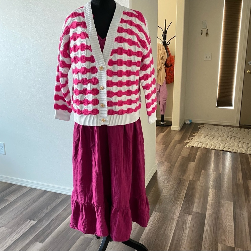 Belldini button down knit cardigan sweater top size M - Picture 10 of 10